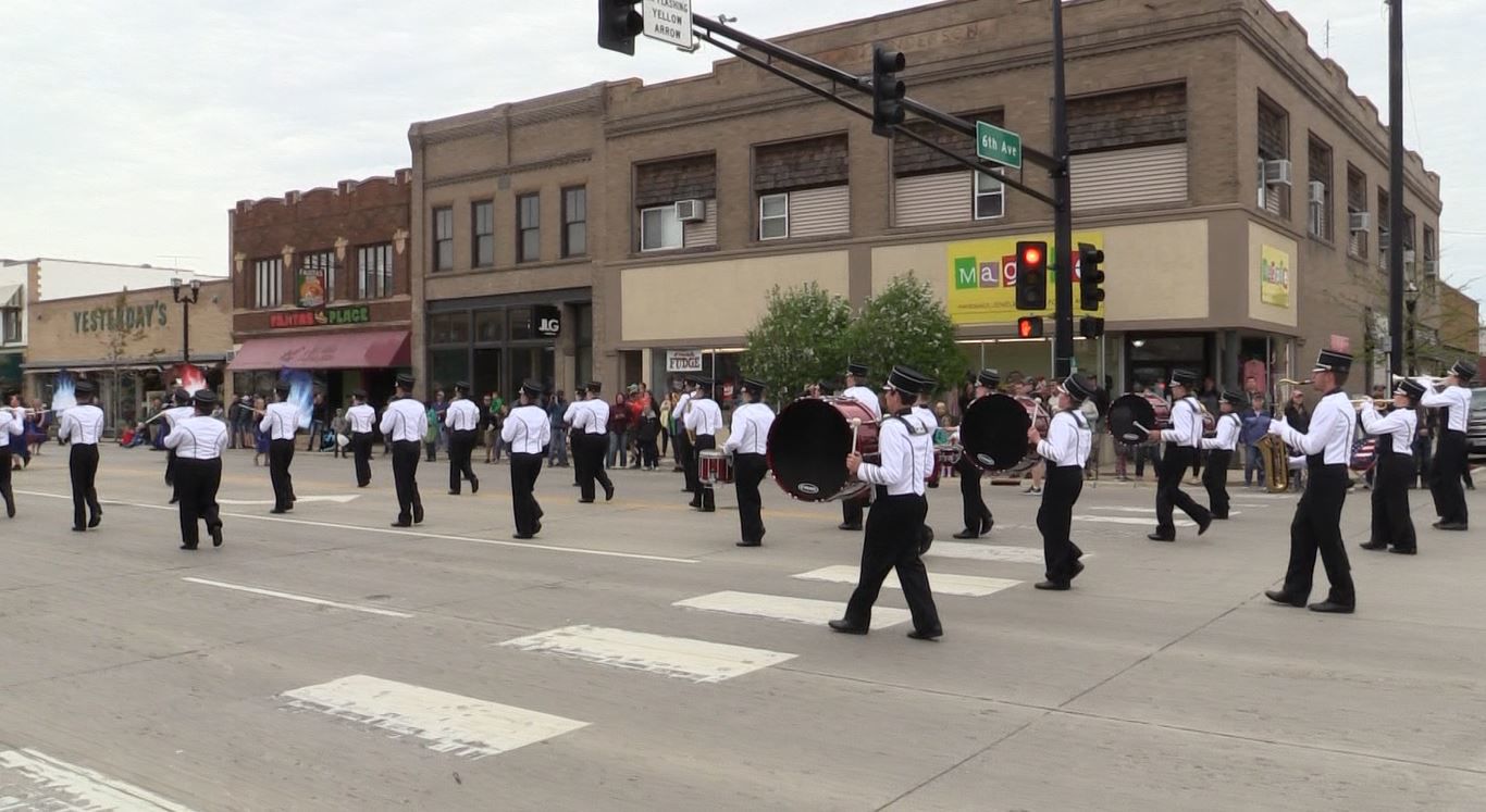 Band marches through downtown